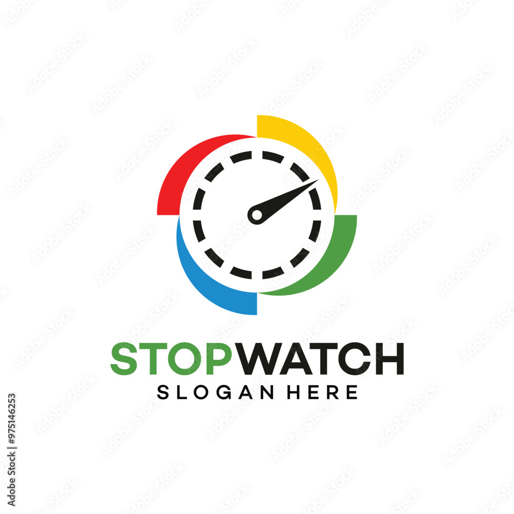 stopwatch logo design vector template illustration stopwatch logo design vector template illustration