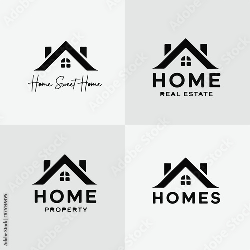 Modern Real Estate Logo Set