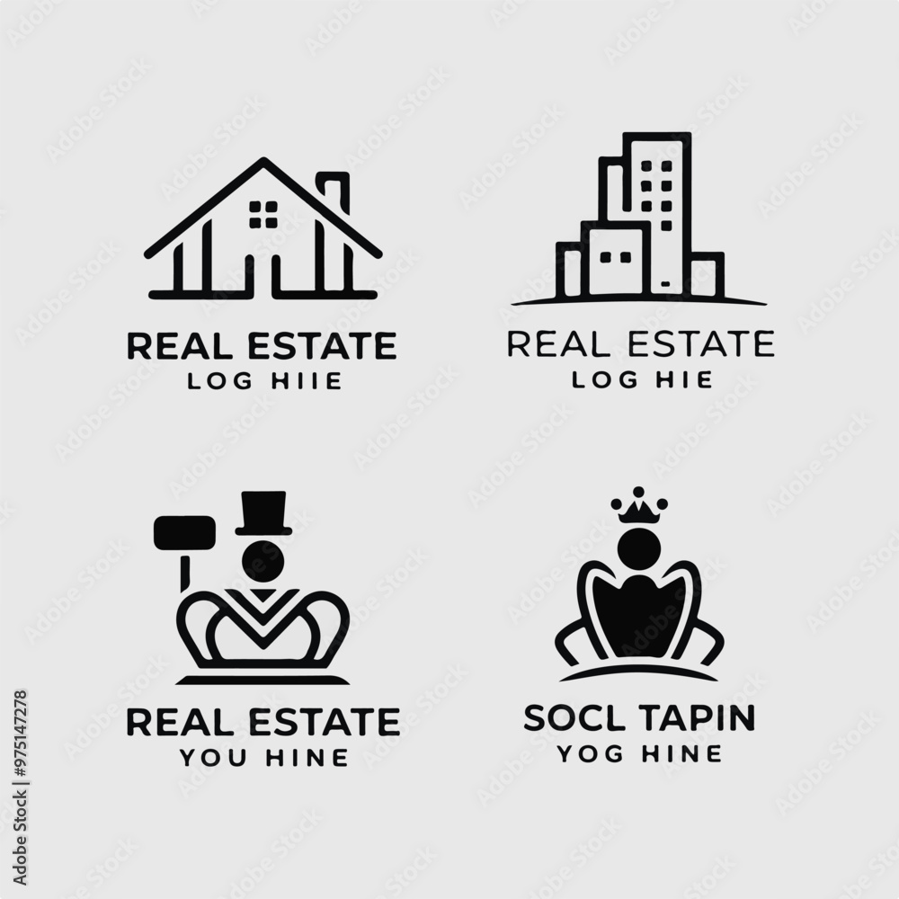 Modern Real Estate Logo Set Modern Real Estate Logo Set