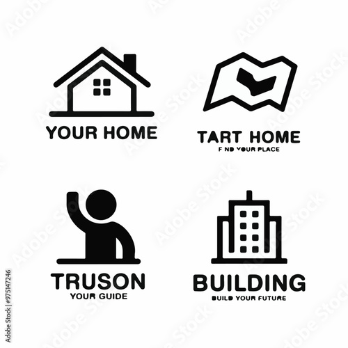 Modern Real Estate Logo Set