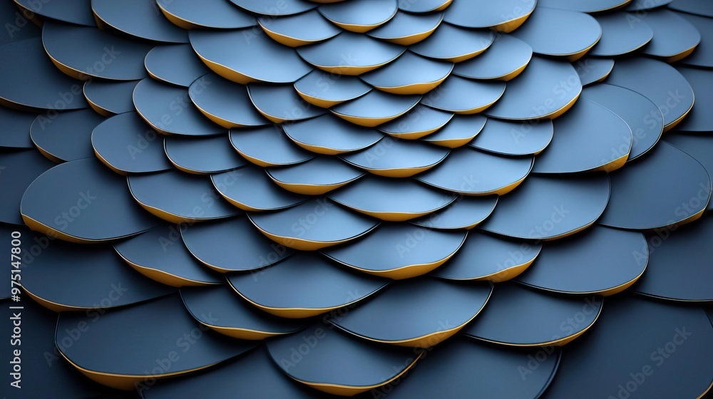 Abstract blue and gold scale pattern background Abstract blue and gold scale pattern background