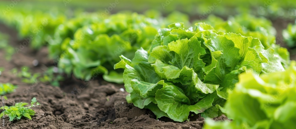 Lettuce Plant In Field Lettuce Plant In Field