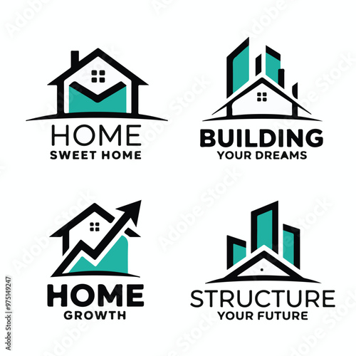 Modern Real Estate Logo Set