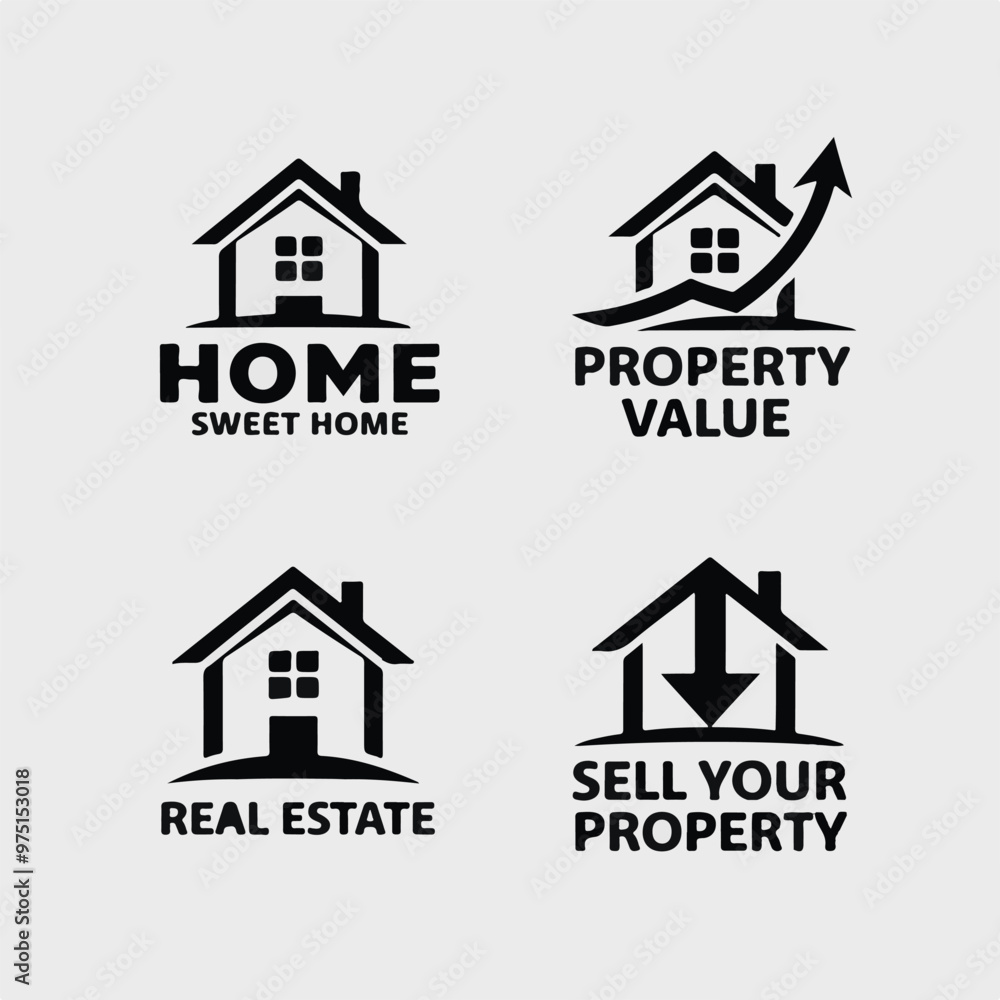 Modern Real Estate Logo Set Modern Real Estate Logo Set