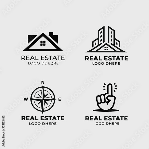 Modern Real Estate Logo Set