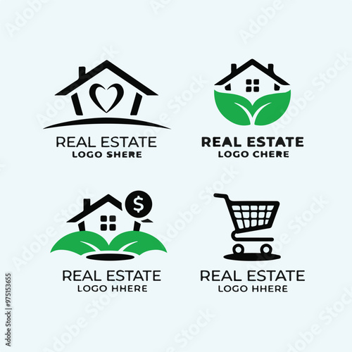 Modern Real Estate Logo Set