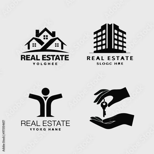 Modern Real Estate Logo Set