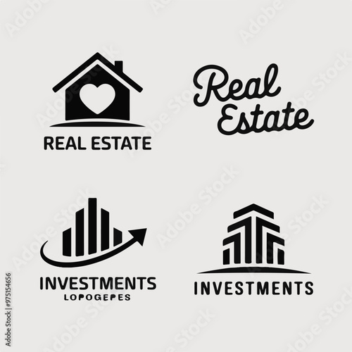 Modern Real Estate Logo Set