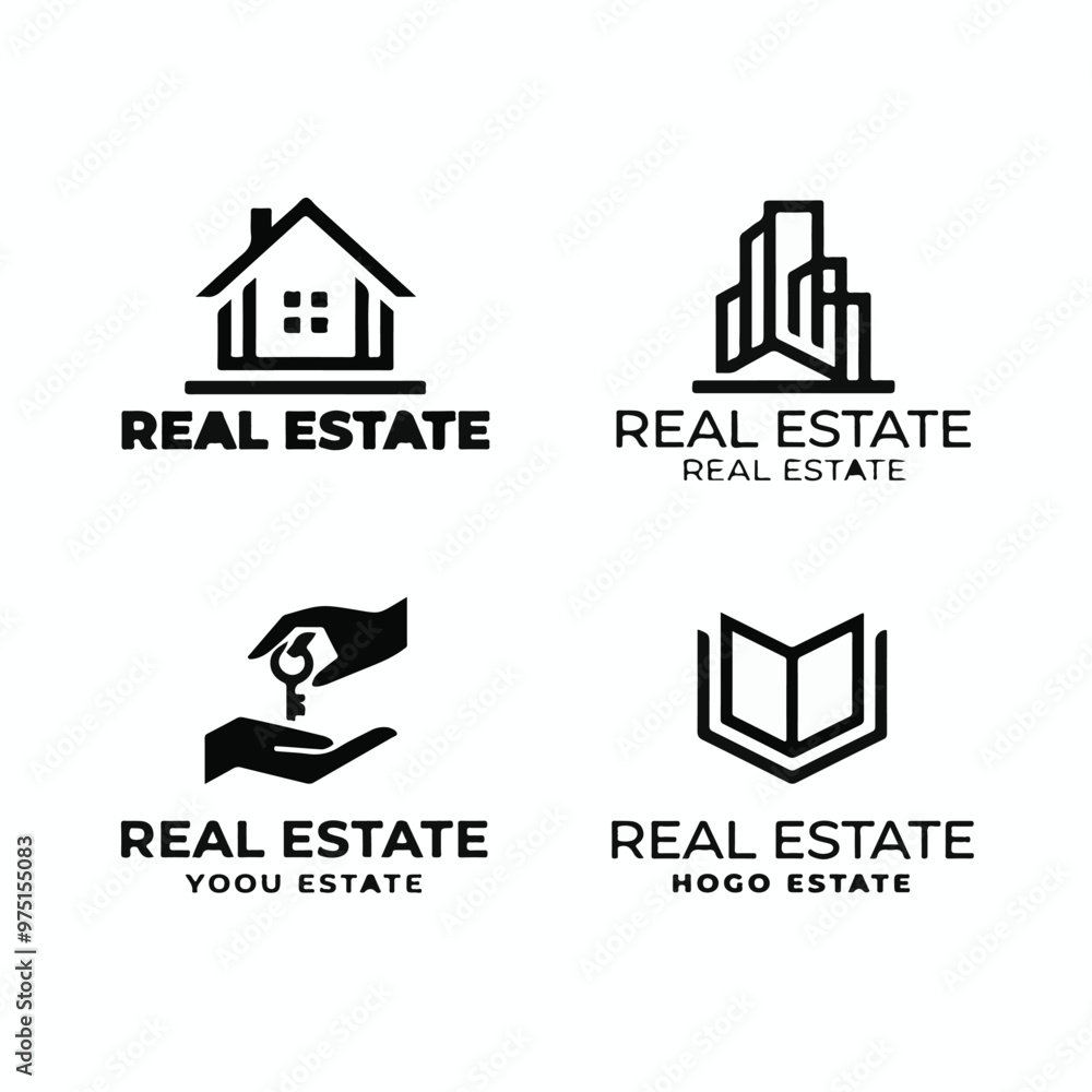 Modern Real Estate Logo Set Modern Real Estate Logo Set