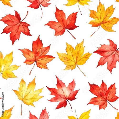 Autumn gift wrap printable pattern on a smooth, plain background image