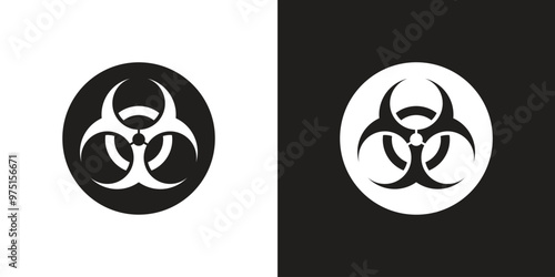 Vector Biohazard Icon Symbols Black And White