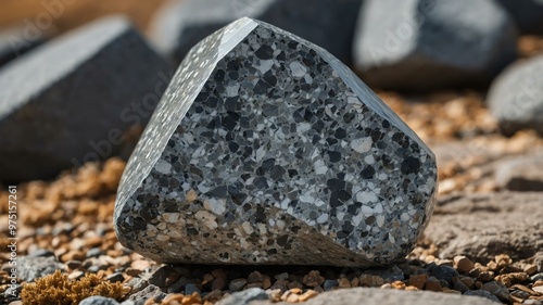 diorite stone centered in aesthetic background photo