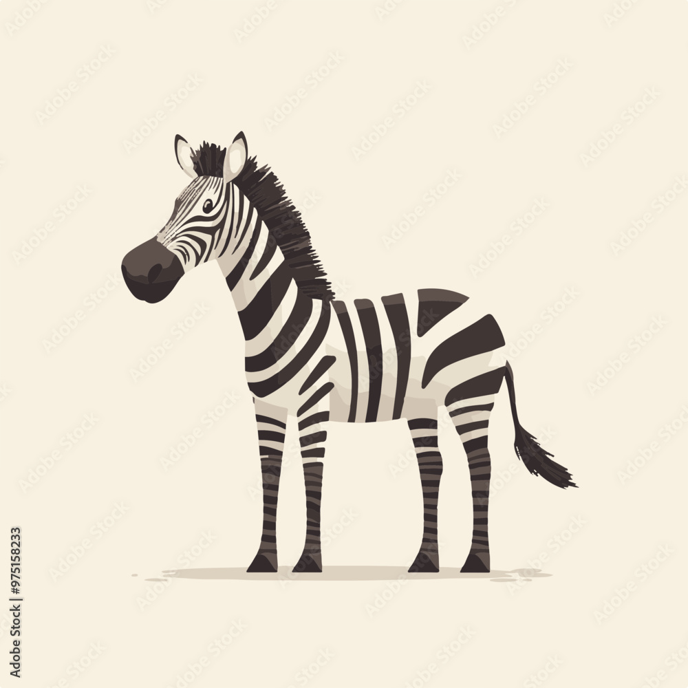 Fototapeta premium Vector Illustration of a Stylized Zebra Design