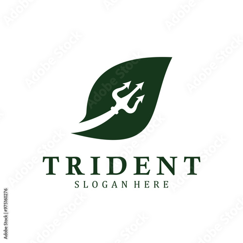 trident logo vector template illustration