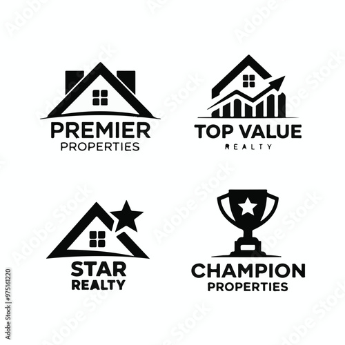 Modern Real Estate Logo Set