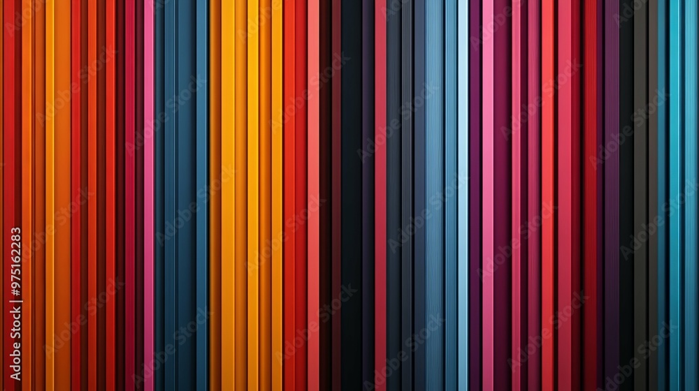 Obraz premium Abstract Vertical Stripes with Vibrant Colors
