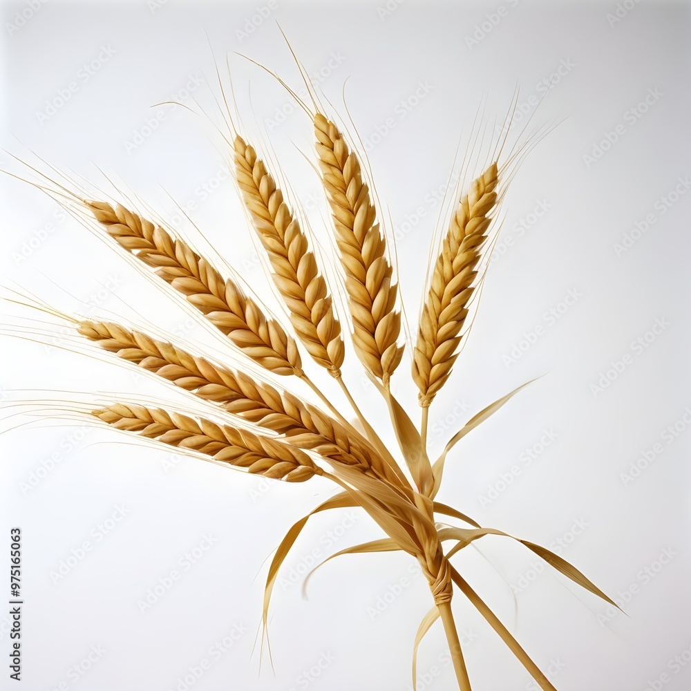 Wheat stalks with golden ears, depicting a harvest theme Wheat stalks with golden ears, depicting a harvest theme