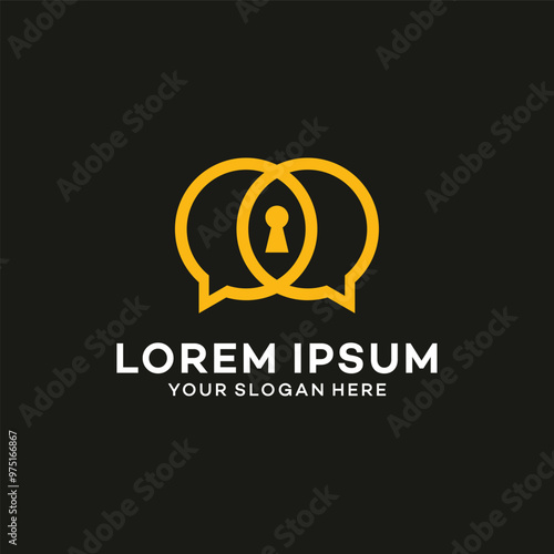 chat message logo design vector illustration