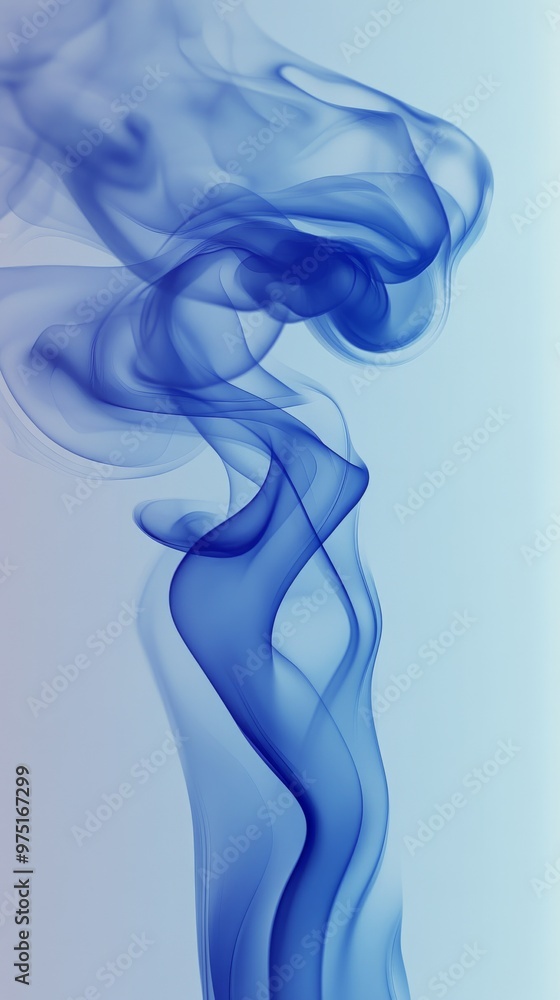 Abstract blue smoke on light background, artistic design. Creative simplicity and elegance concept Abstract blue smoke on light background, artistic design. Creative simplicity and elegance concept