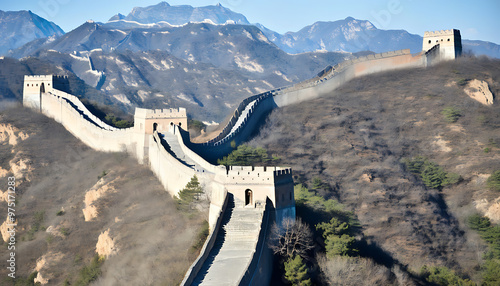 Great Wall of China, a pride of world heritage, safeguarding China for thousands of years. photo