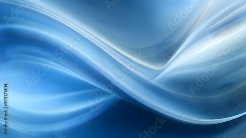 Abstract Blue and White Wavy Lines Background Design