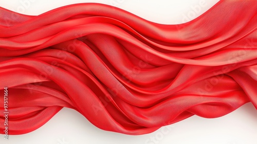 Abstract Red Fabric Wave Background