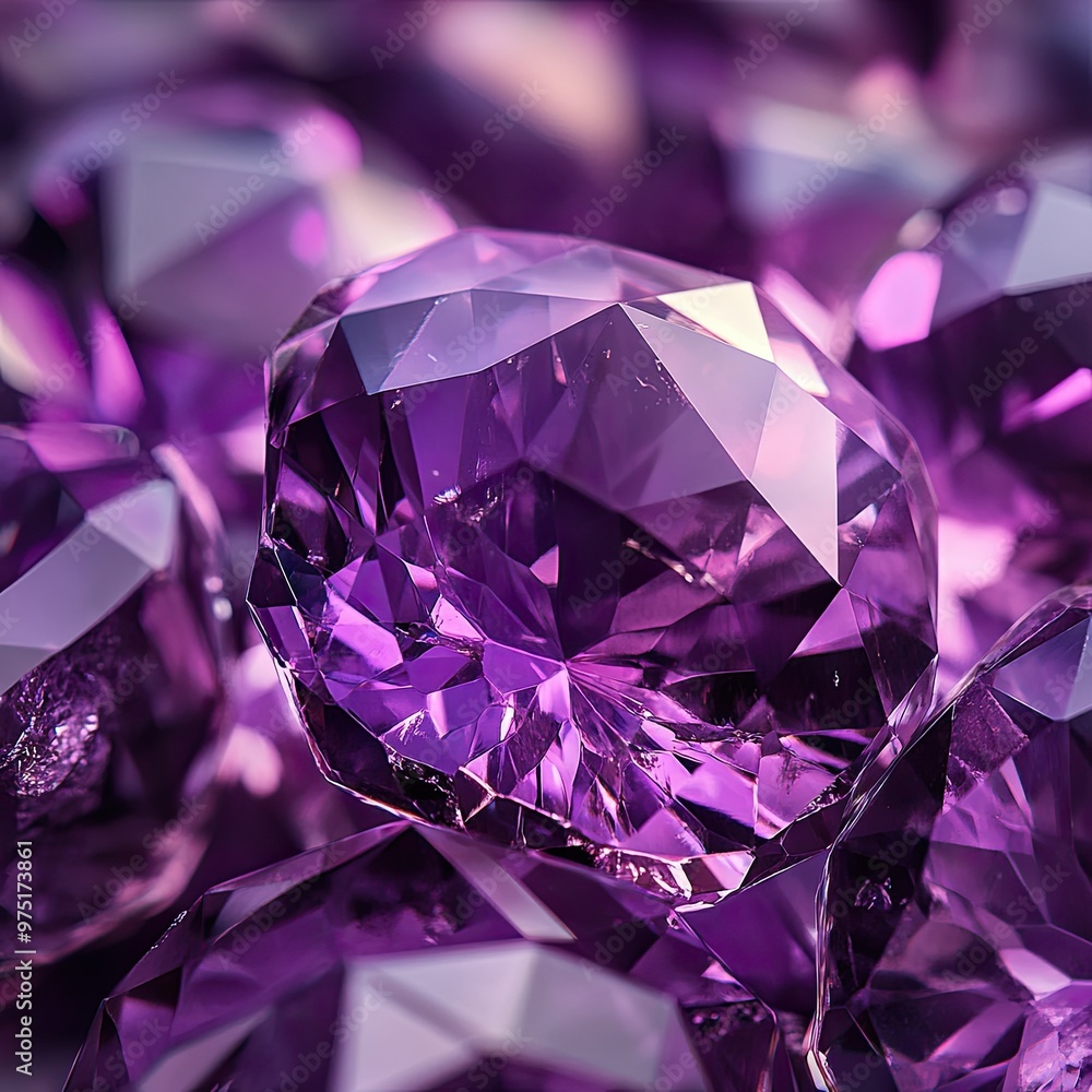 Beautiful Purple Amethyst Crystals Featuring Exquisite Luster Beautiful Purple Amethyst Crystals Featuring Exquisite Luster
