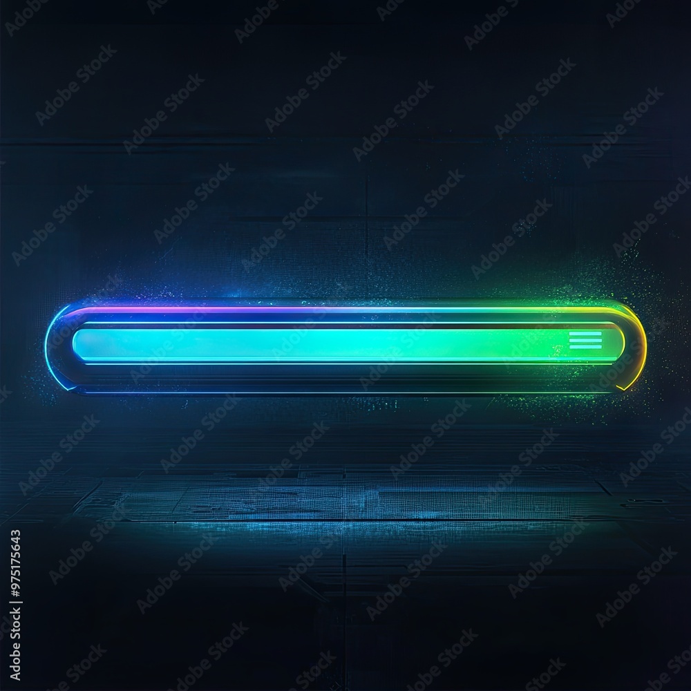 Vibrant Neon Light Bar Against Dark Background Vibrant Neon Light Bar Against Dark Background
