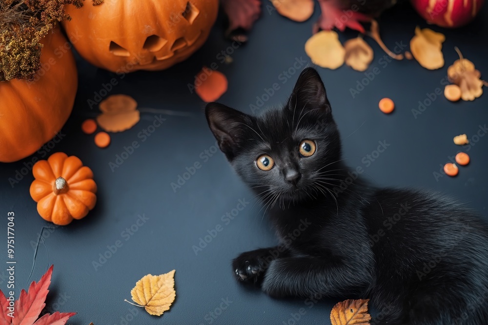 Halloween também é dos animais. Cachorros e gatos juntos em decoração de halloween Halloween também é dos animais. Cachorros e gatos juntos em decoração de halloween