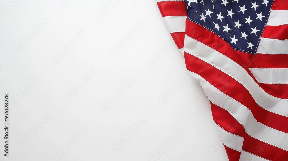 American Flag Corner Design Element American Flag Corner Design Element
