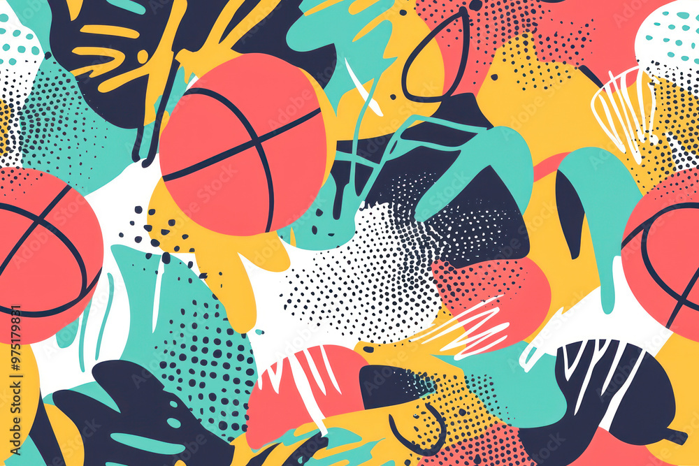 Fototapeta premium Sports textile modern seamless pattern wallpaper background.