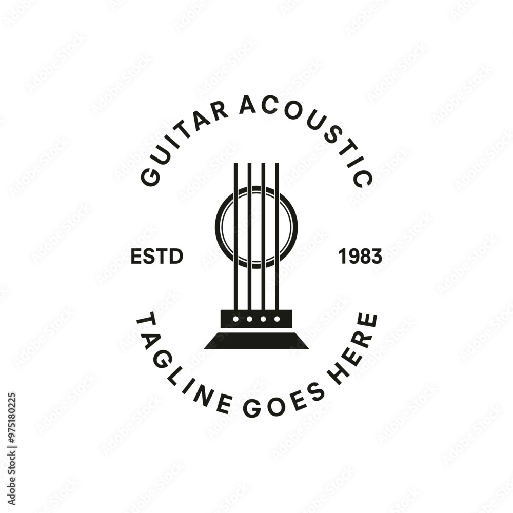 abstract guitar logo design vector illustration abstract guitar logo design vector illustration