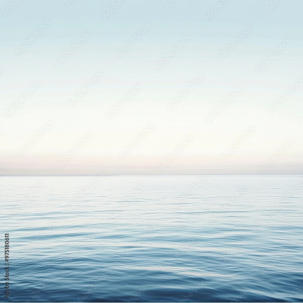 Tranquil Seascape with Gentle Waves and Soft Horizon Tranquil Seascape with Gentle Waves and Soft Horizon