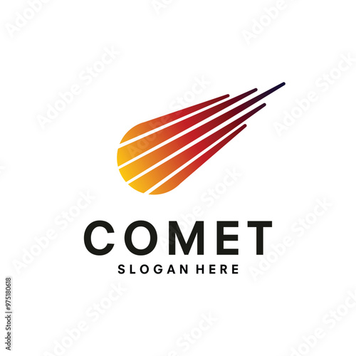 Abstract comet logo symbol vector illustration design