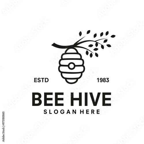 Beehive Line Icon, Outline Vector Symbol Illustration. Pixel Perfect, Editable Stroke.