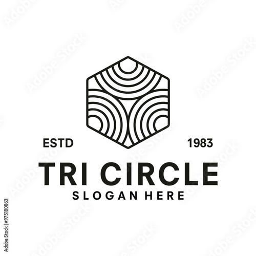 abstract circle logo vector template illustration