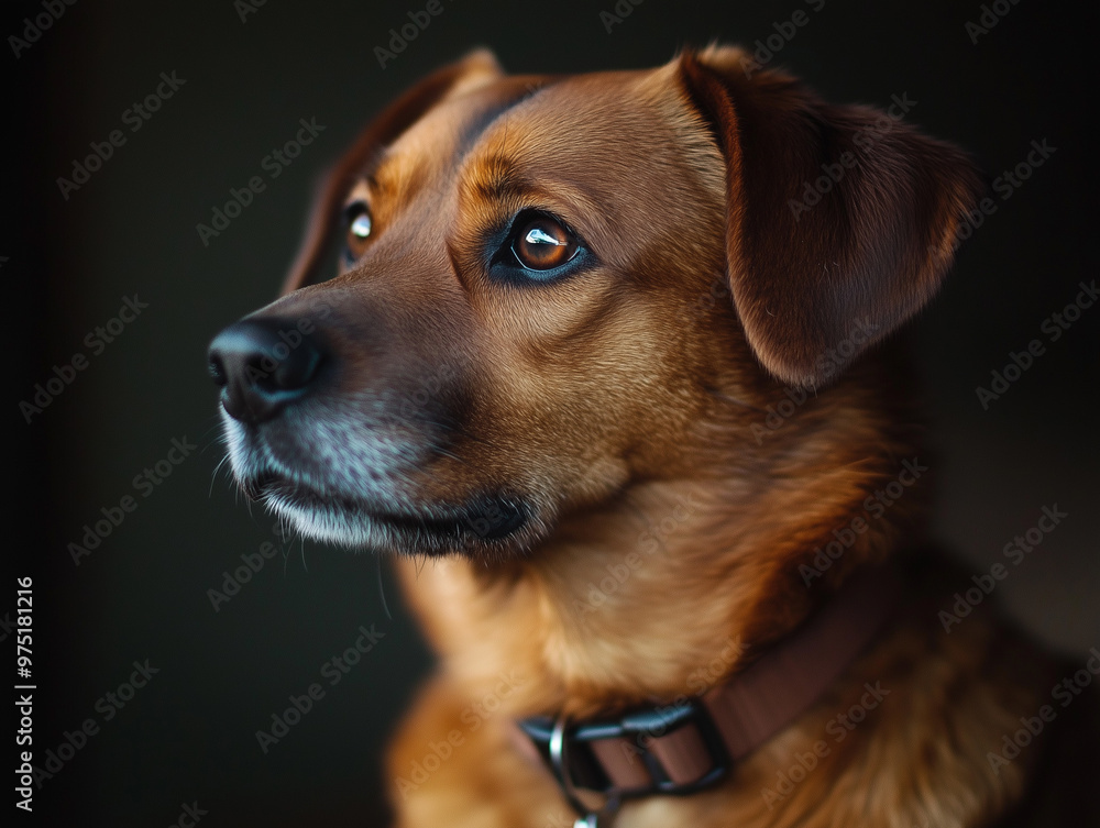 Captivating Portrait Of A Brown Dog In Soft Light Captivating Portrait Of A Brown Dog In Soft Light
