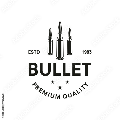 bullets vintage logo vector template illustration design
