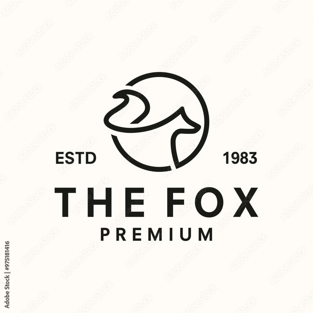 The fox logo vector template illustration design The fox logo vector template illustration design