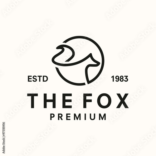 The fox logo vector template illustration design