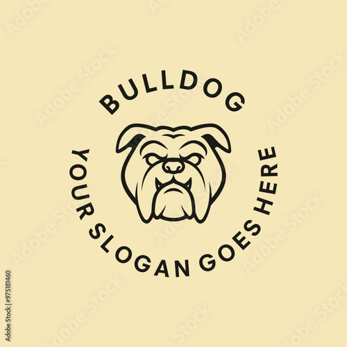 bulldog logo symbol vector illustration design