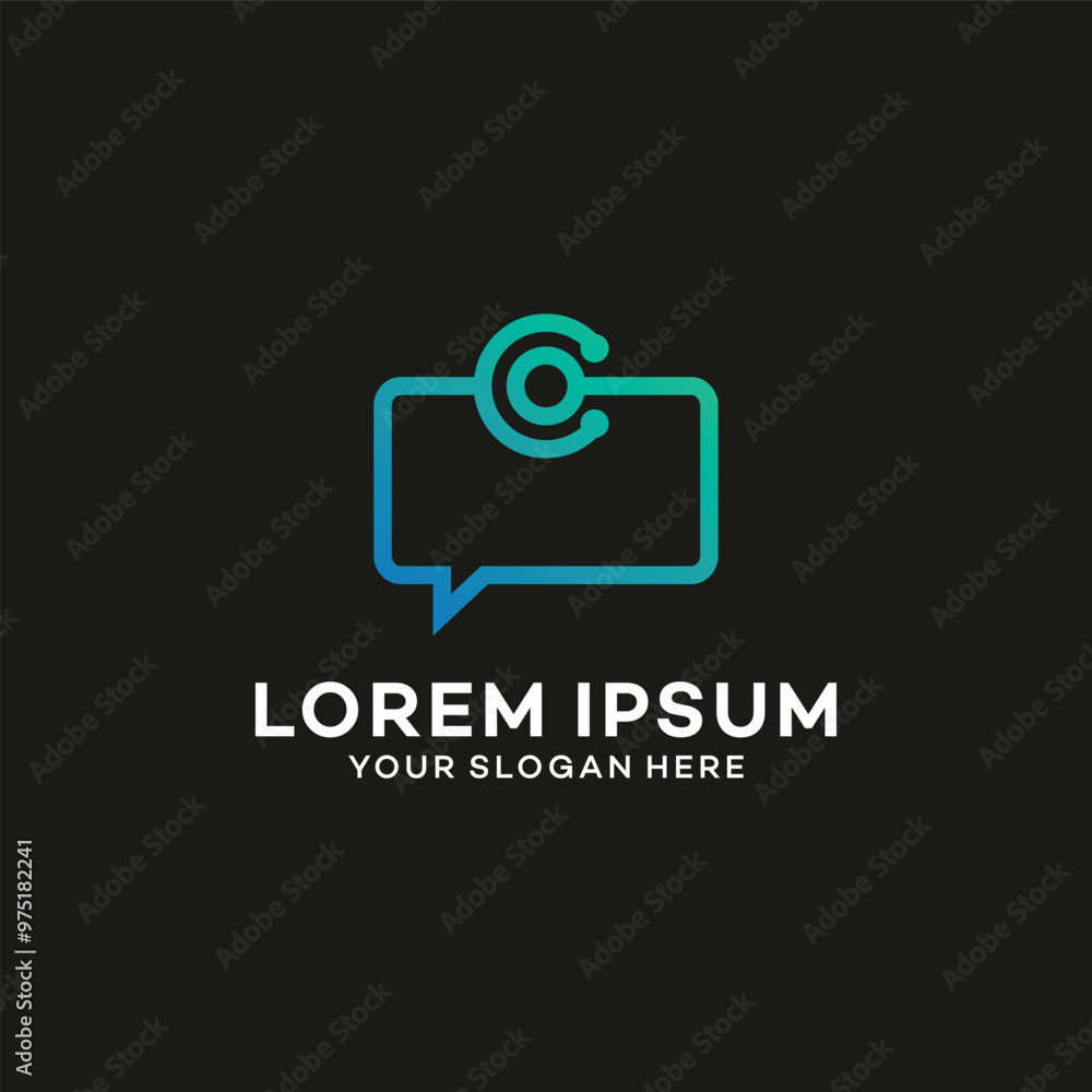 camera chat logo vector icon design illustration camera chat logo vector icon design illustration