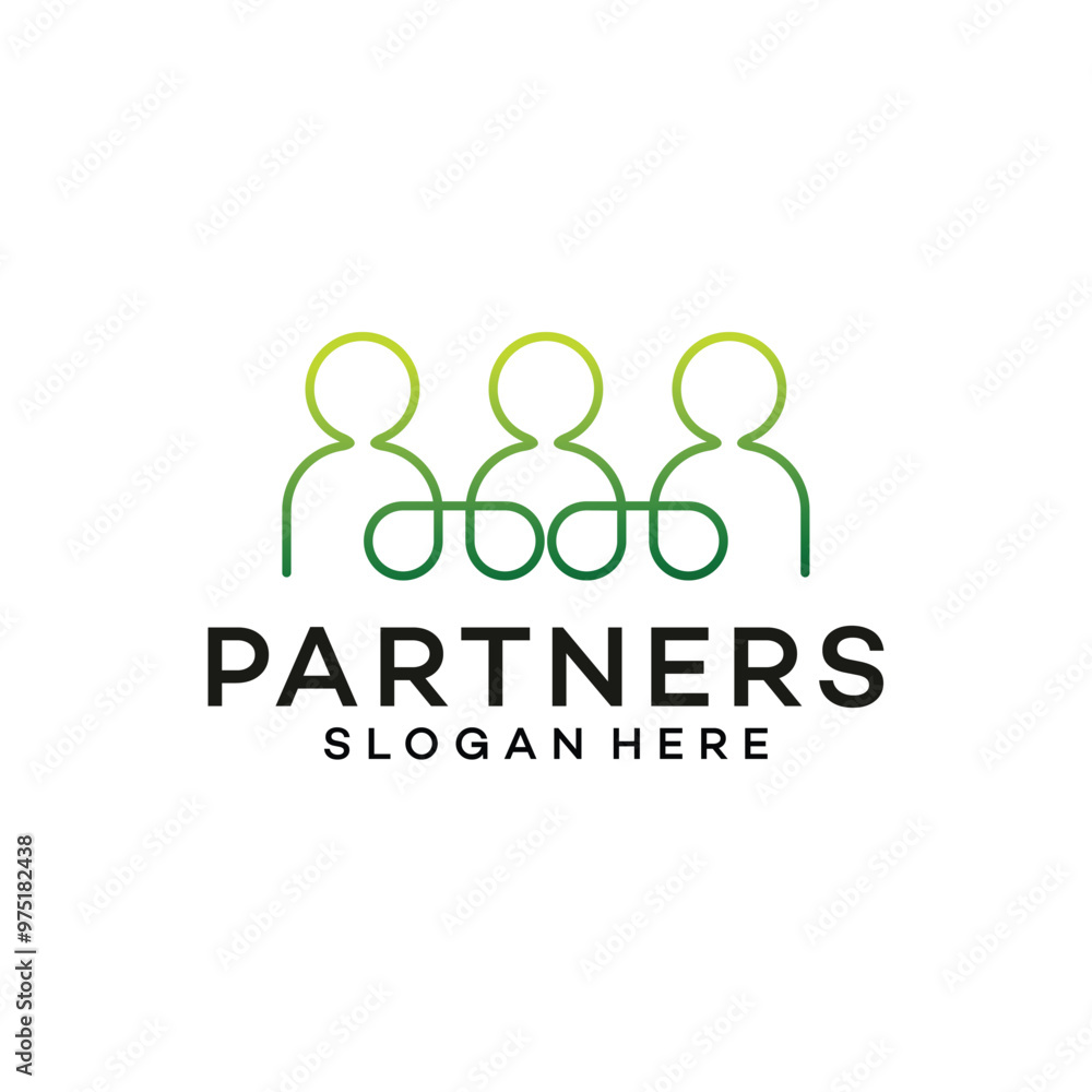 Fototapeta premium Team logo. Creative three people logo symbol vector illustration design