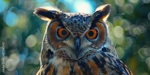 The Giant or Verreaux's Eagle Owl, a dominant predator among avian species, including birds the size of Guineafowl and mammals like genets and Cape Hare, is recognized as the largest owl on the photo