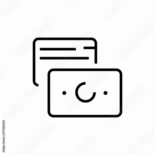 bank card cash icon sign vector