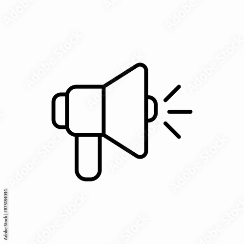 megaphone marketing icon sign vector