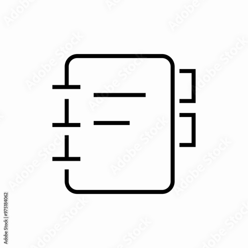 notepad text icon sign vector