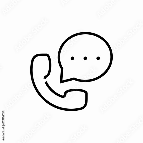 phone talk speech bubble icon sign vector