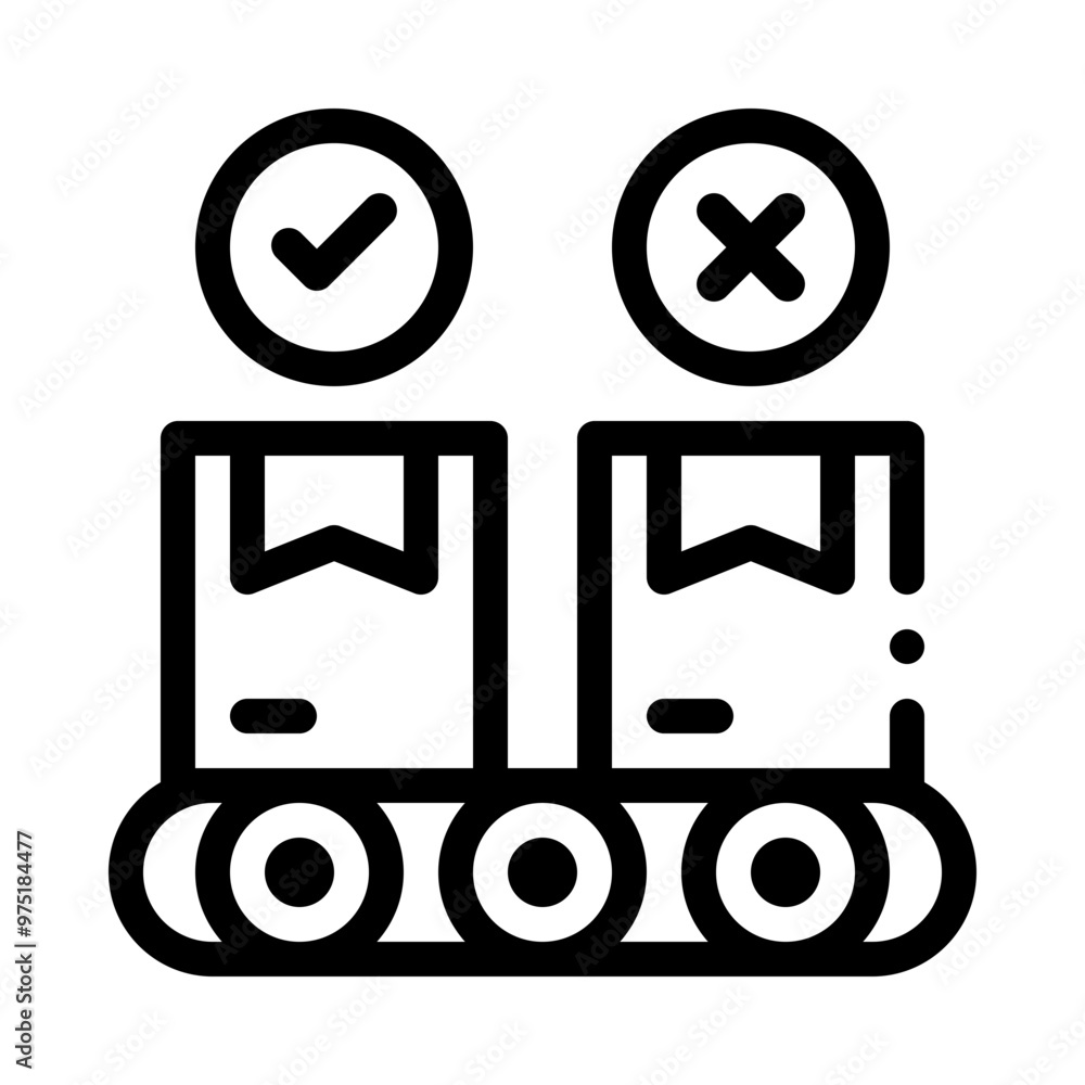 Fototapeta premium quality control line icon