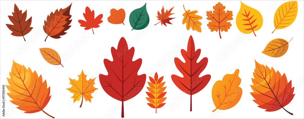 Obraz premium Set of autumn leaves